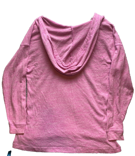 Pink Victoria's Secret Sweatshirt Womens Large Heather Pink Oversized Ladies - Picture 2 of 7