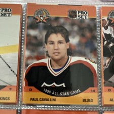 1990-91 Pro Set #353 Paul Cavallini All-Star St Louis Blues
