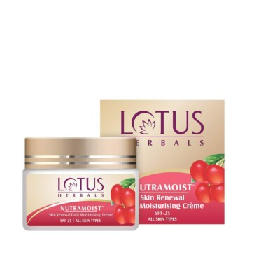 Lotus Herbals Nutramoist Skin Renewal Daily Moisturisng Cream All Skin Types 50g