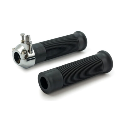Gasgriff Chrom Motorrad Klemme für 22 mm Lenker mit Anderson Style +Sticker