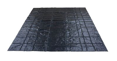 16' x 16' Flatbed Truck Tarps Heavy Duty 18oz Steel Tarp - Black