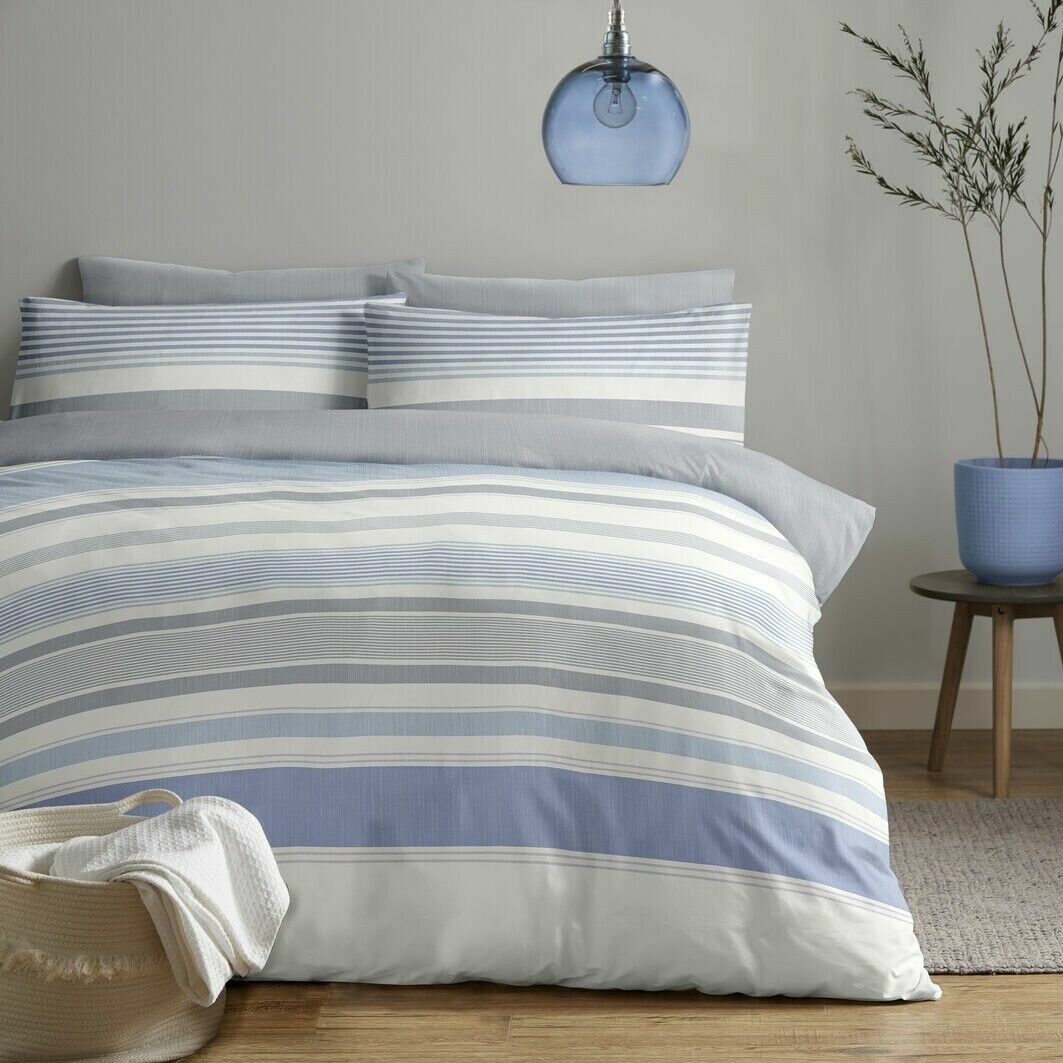 Blue White Grey Multi Tonal Stripe 