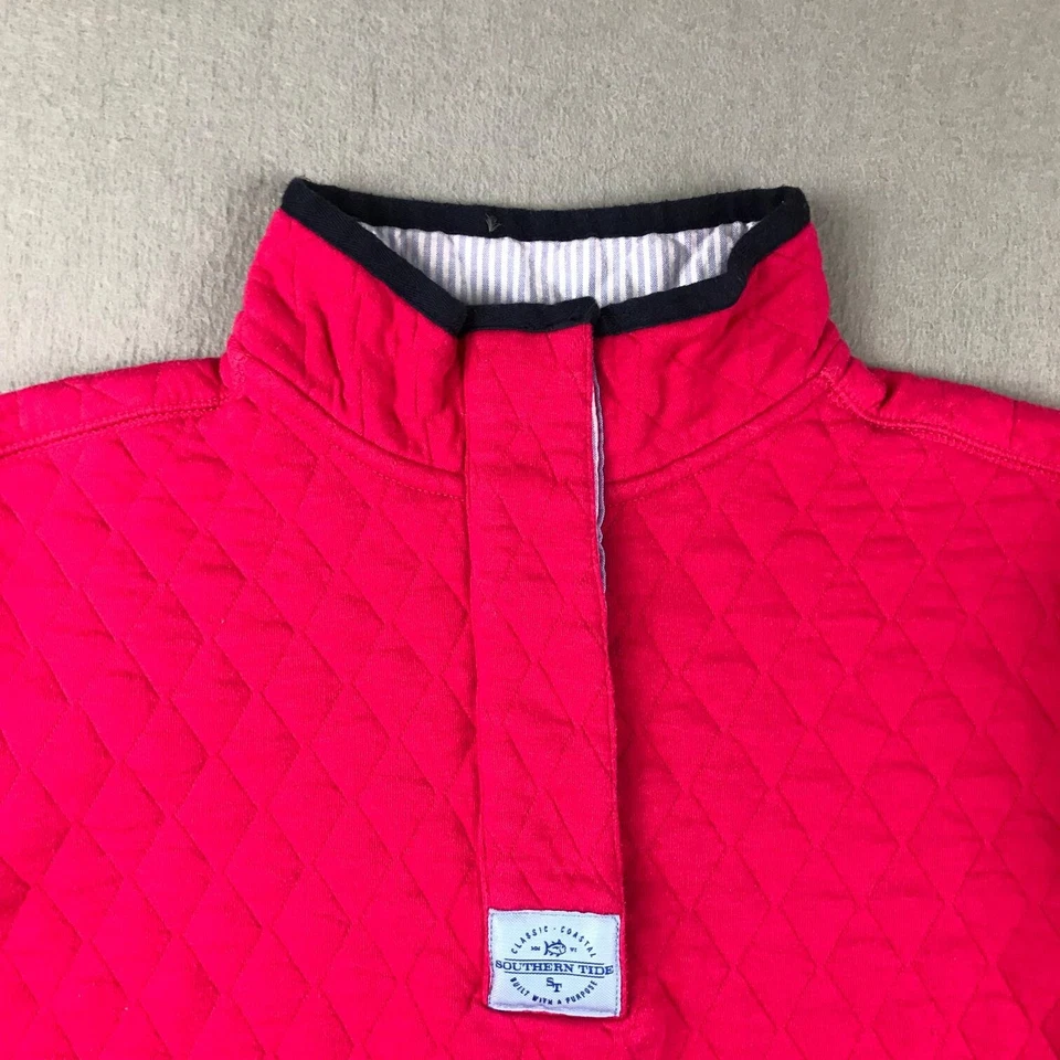 Sudadera Southern Tide para mujer pequeña rosa acolchada parche en el codo pulóver Foto 2 de 4