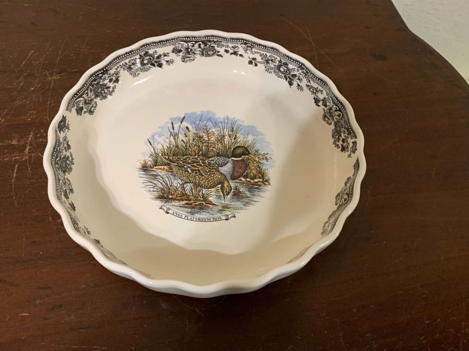 Churchill Vintage Game Pie Quiche Baking Dish 9.25 x Anas Platyrhynchos Ducks