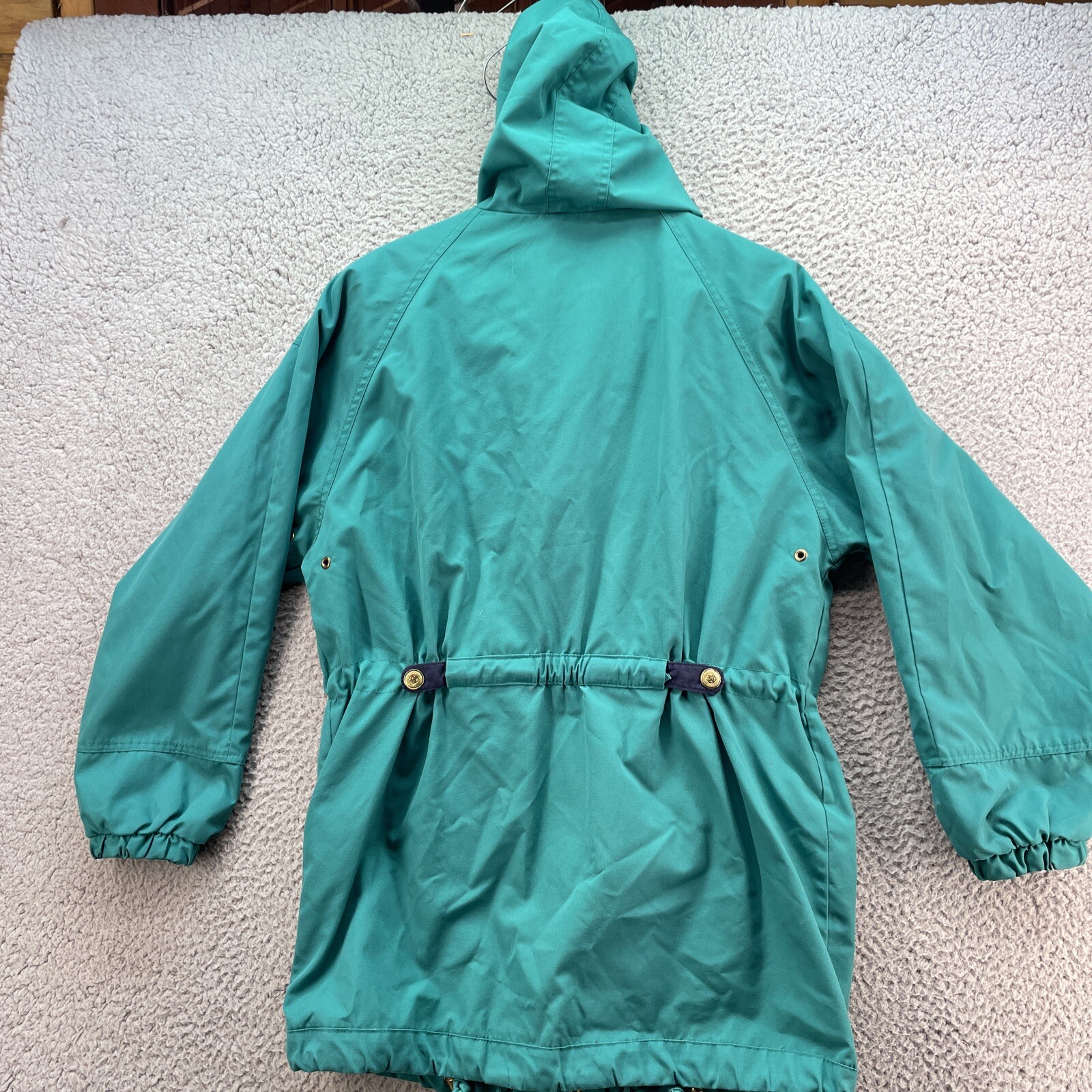 Basic Editions Jacket Womens Small Green Blue Dra… - image 11