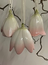 3er Set Blüten Porzellan