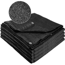 60 UV Sunblock Shade Cloth with Grommets for Garden Patio Plants, Black,US