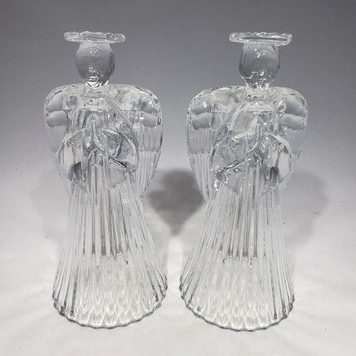 2 Lead Crystal Praying Angel Glass Candlesticks Candle Holders Mikasa 7.5” VTG - Picture 9 of 9