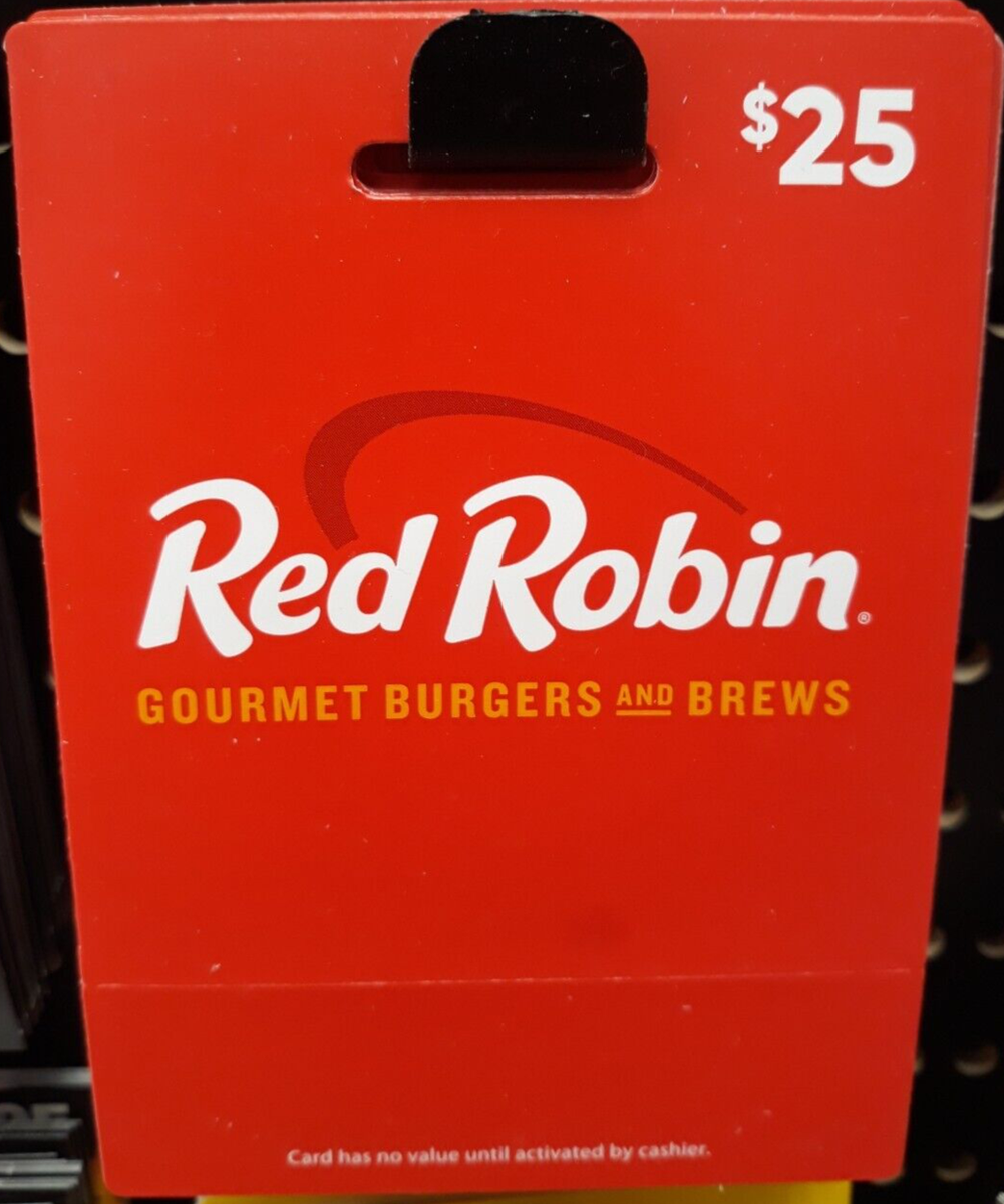 $25 Red Robin Gift Card (no expiration) free ship! | eBay