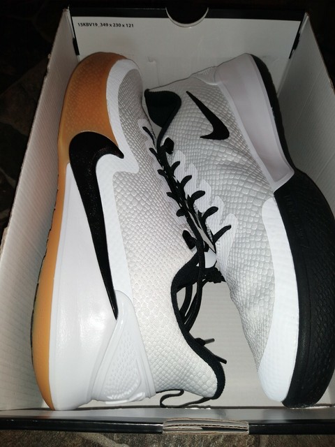 NEW NIKE KOBE MAMBA FOCUS LAKERS AJ5899 100 WHITE BLACK GUM Size 14 | eBay