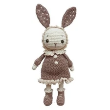 Handmade crochet stuffed bunny animal, rabbit plush, crochet, Christmas Toy