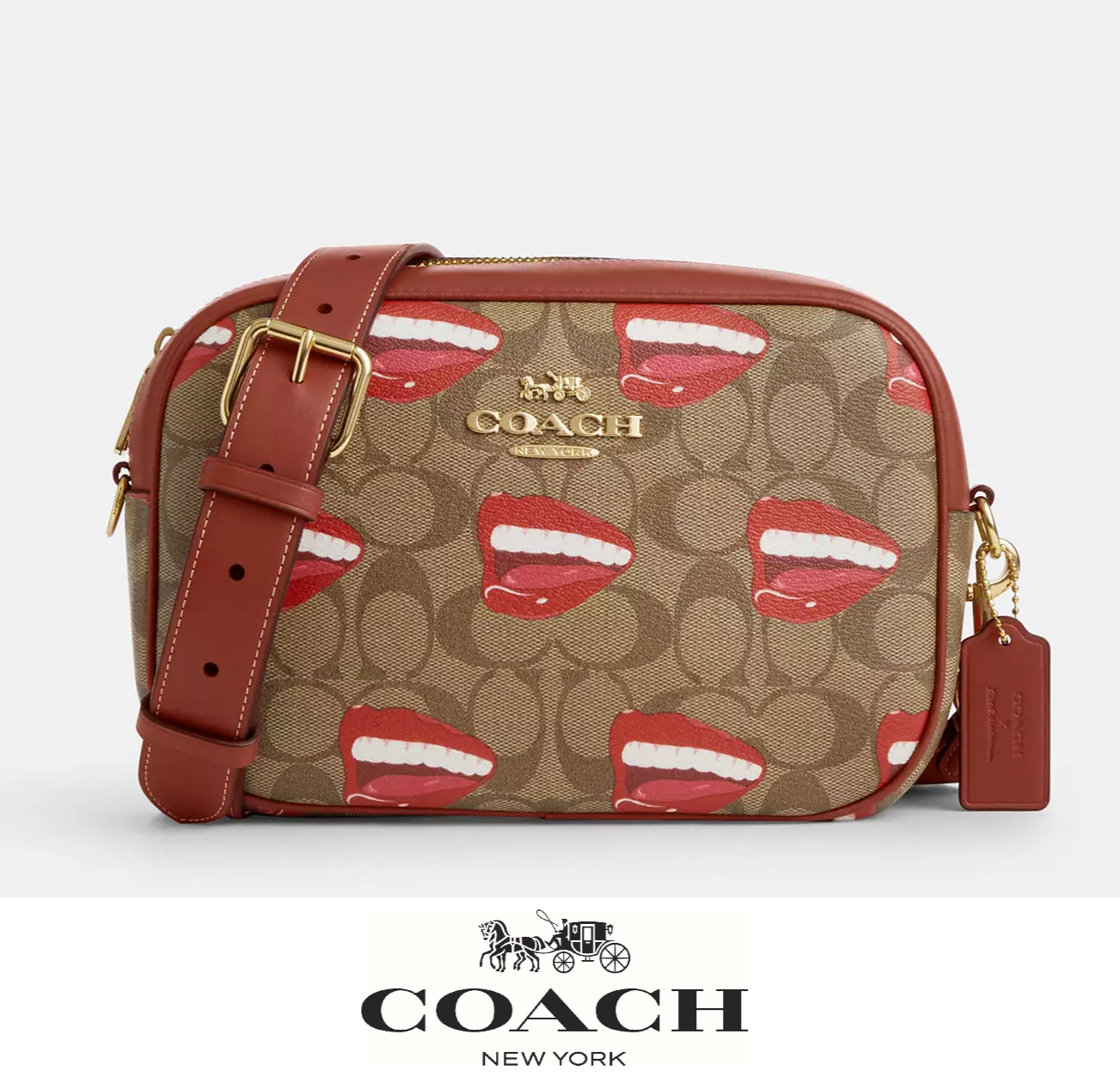 NWT Coach x Tom Wesselmann Jamie Camera Bag in Signature Canvas CQ034