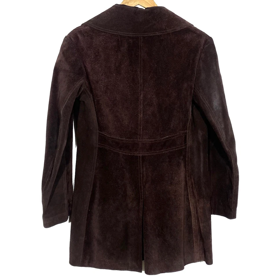 Veste En Cuir Gabardine Vintage 80’s Mac Douglas Paris - Photo 3/4