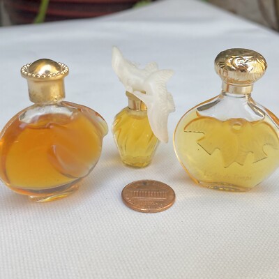 🌟 LOT OF 3 Vintage L'Air Du Temps Nina Ricci 1/5oz + 4ml Mini