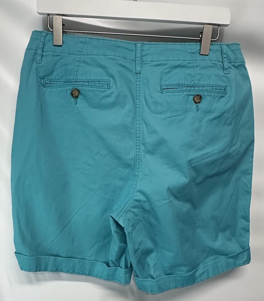 Pantalones Cortos Chinos Kim Rogers Azul Verde Frente Plano Transpirables Bolsillos 12 Foto 2 de 4