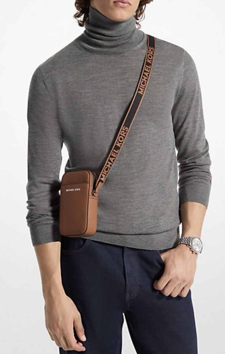 Michael Kors Cooper Pebbled Leather Smartphone Crossbody Bag Michael Kors Cooper Pebbled Leather Smartphone Crossbody Bag