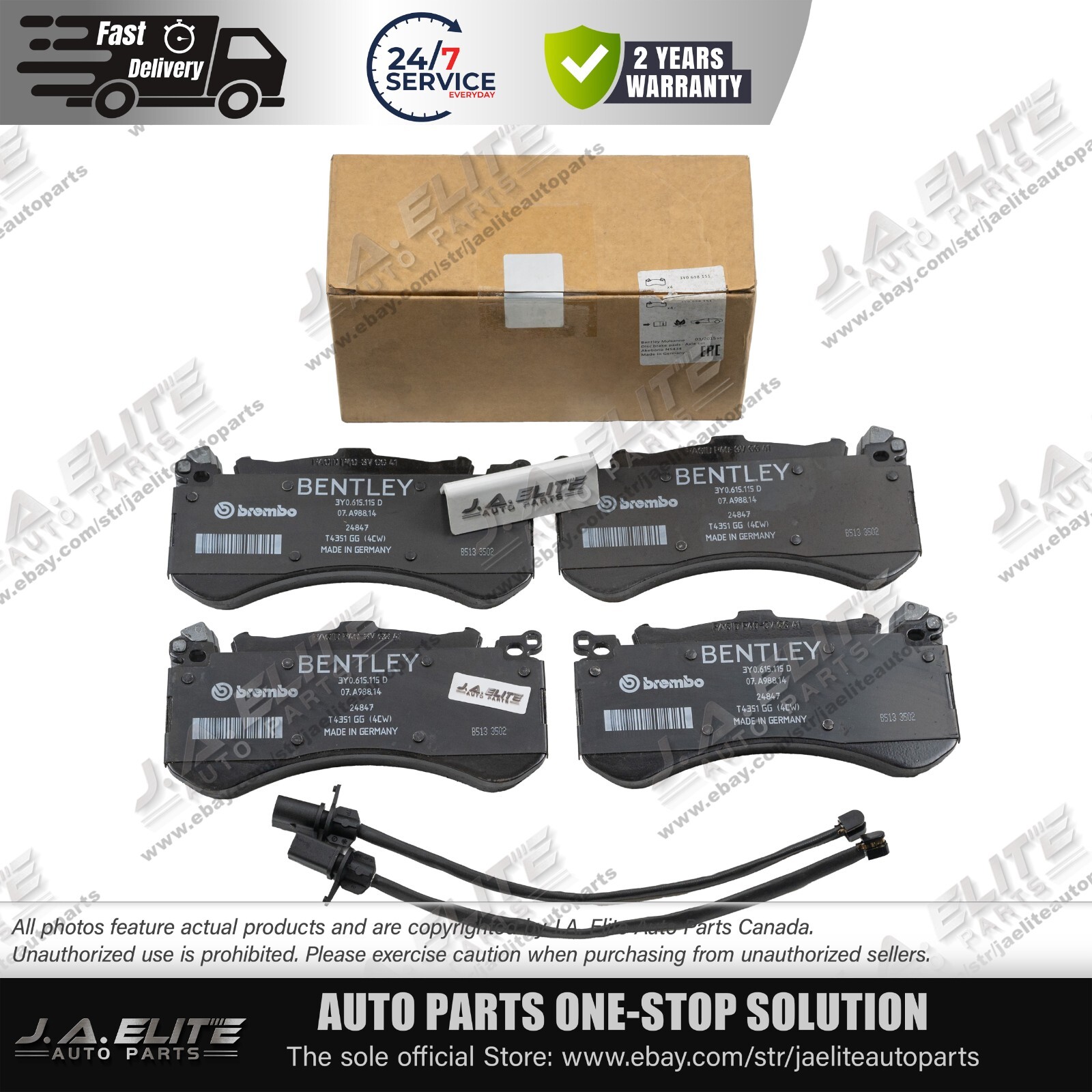 Bentley Mulsanne Front Brake pads 2 pcs