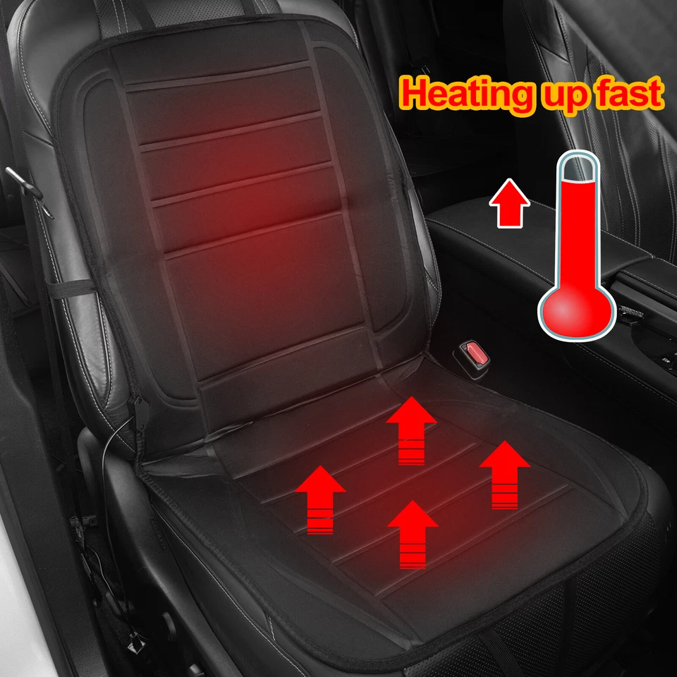Car Heated 12V Heating Seat Cover Cushion Pad Winter Heater Warmer NEW Universal - Imagem 2 de 4