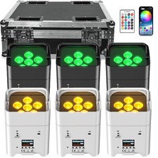 108W Battery Powered LED Uplight RGBWA UV Wifi APP DMX Wireless Par Light Show