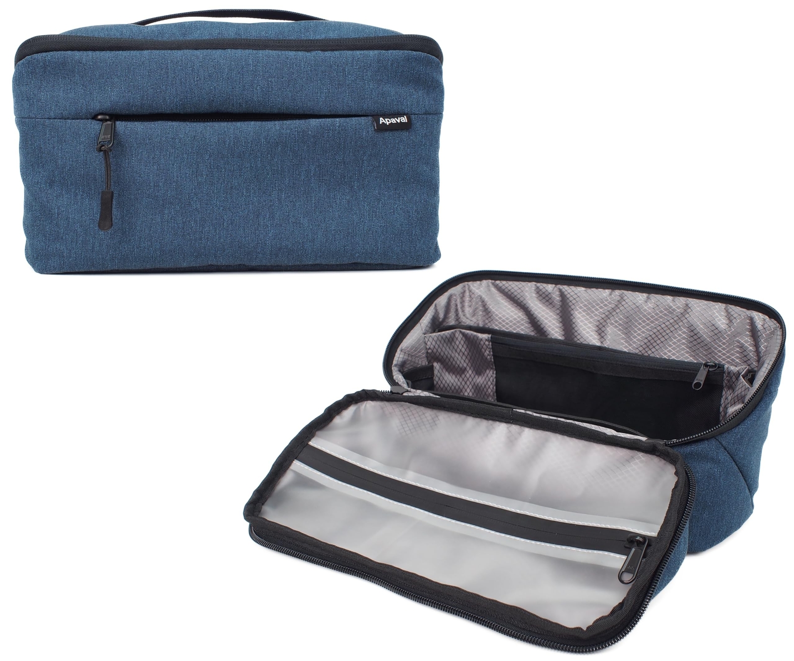 Men's Large Travel Toiletry Bag - Full-Open Dopp Kit Organizer-image