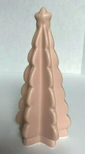 Creative Co-Op Mauve Pink Stoneware Christmas Tree Figurine w/Star 6 1/2"x2"