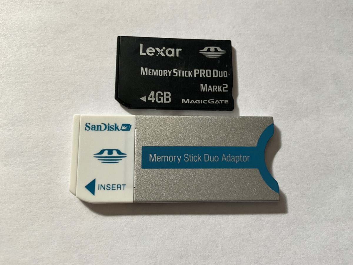 1pcs 4gb sandisk Sony compatible Memory Stick Pro duo +adapter for 