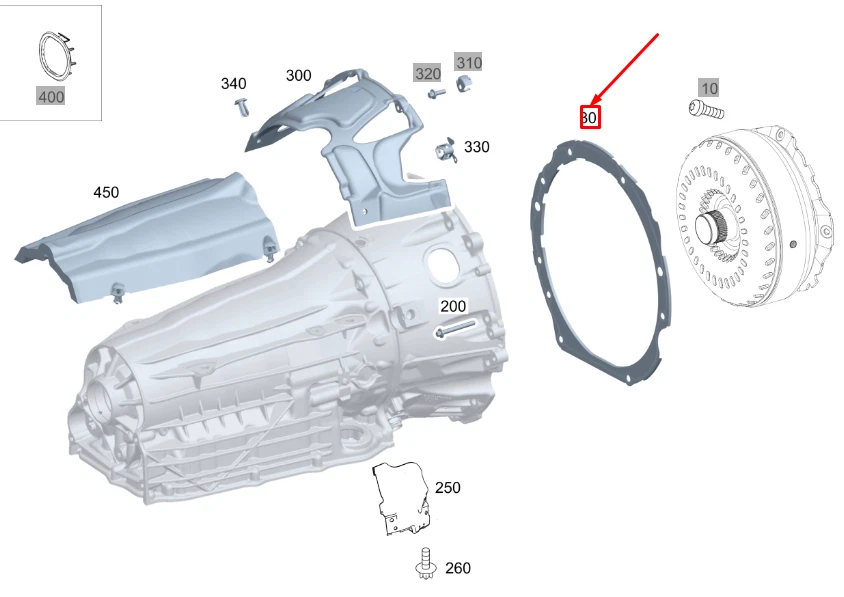 NEW MERCEDES-BENZ GLE W167 TIMING CASE BEADED METAL SEAL 