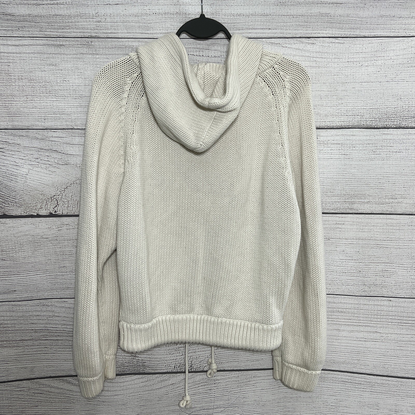 American Eagle Hooded Sweater Jacket Knitted Ribb… - image 2