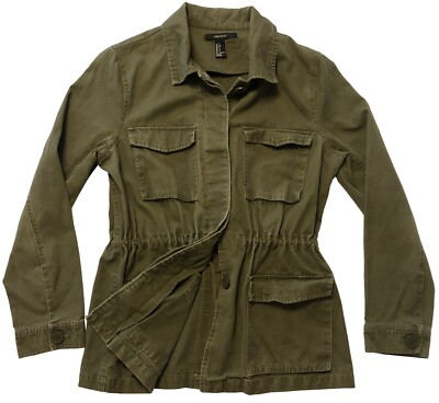 Forever 21 Utility Jacket Sz S Army Green Cotton Pockets Military