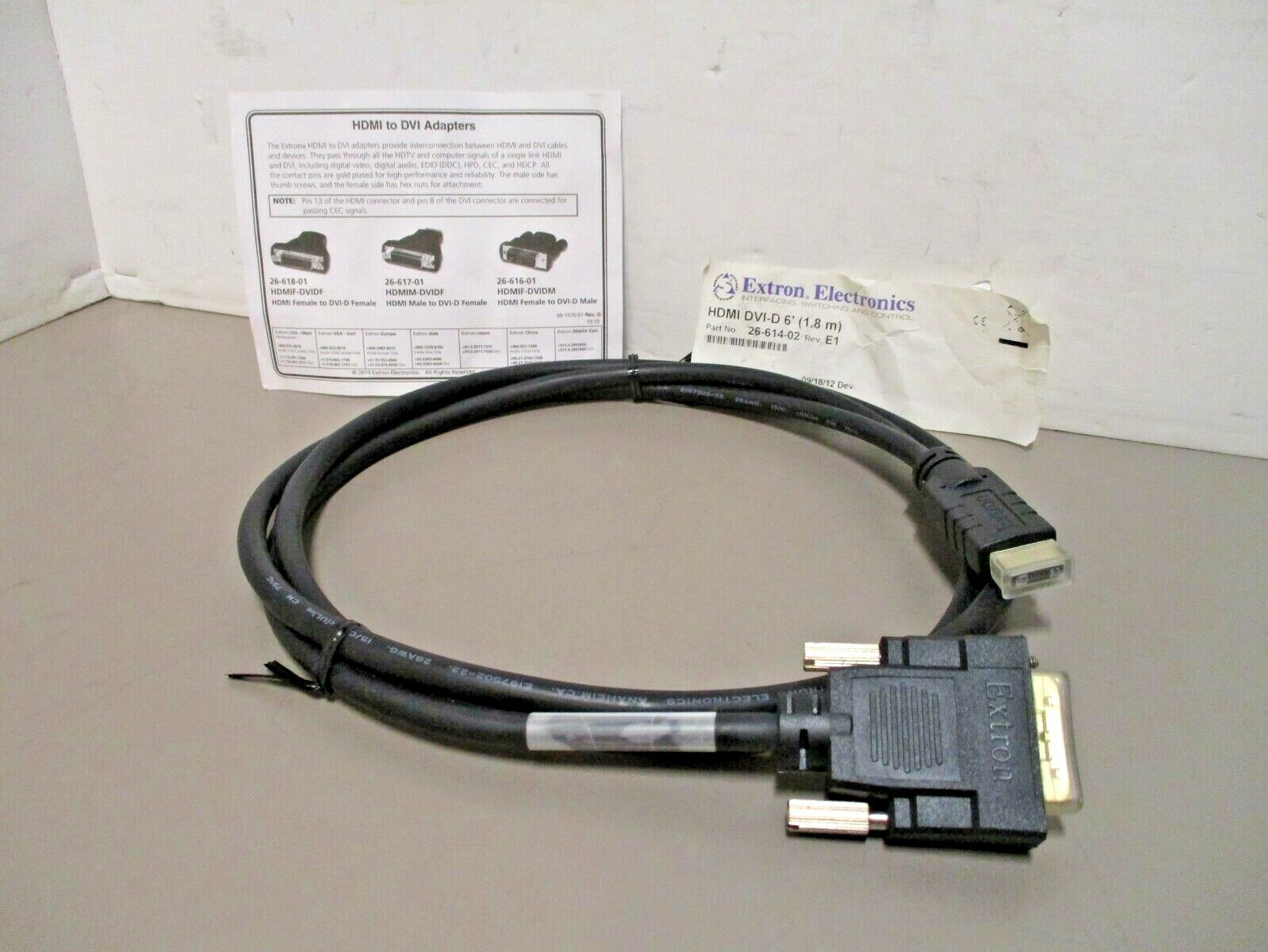 Extron Electronics 26-614-02 HDMI to DVI 6-Foot | eBay