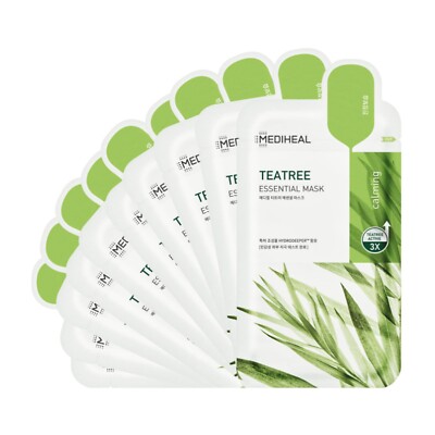 [Mediheal] Tea Tree Essential Face Mask 10 Sheets, Korean Face Mask, US Seller