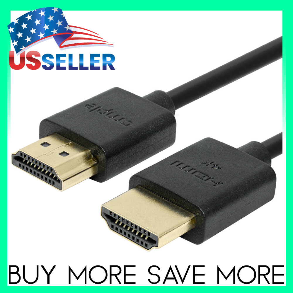 Slim High-Speed HDMI Cable for UHD 4K 3D TV 1080p 2160p Short or Long Length Options-image