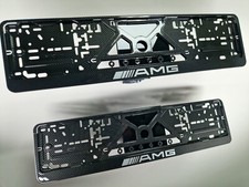 Mercedes AMG Kennzeichenhalter Rahmen Einfassung Carbon 2 St&uuml;ck