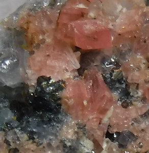 Classic Sweet Home Rhodochrosite with Pyrite & Sphalerite.  Alma, Colorado.