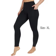 90 Degree by Reflex PW74542 Womens Power Flex Yoga Pants Black Leggings XL