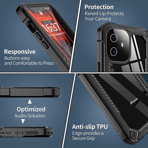 Waterproof Case For iPhone 16 15 14 12 11 Pro Max SE Shockproof Tough Full Cover - Picture 67 of 113