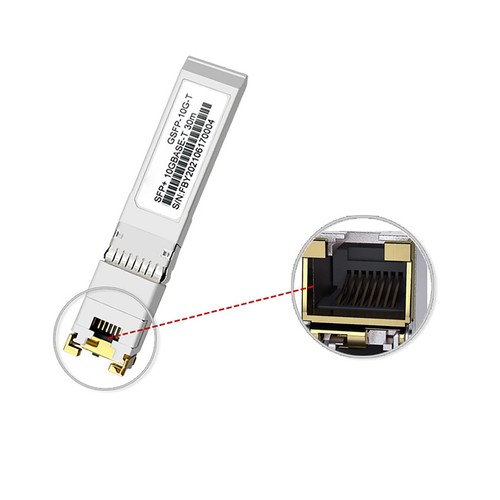 10GBase-T SFP+ to RJ45 Copper Ethernet Modular Transceiver Kit For Cisco Switch - Afbeelding 3 van 5