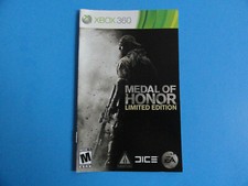 XBOX 360 MEDAL OF HONOR LIMITED EDITION INSTRUCTION MANUAL  NO GAME DISC  