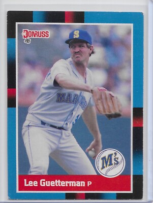 rare 1988 donruss baseball cards 1988 Donruss Baseball Lee Guetterman Card # 270 Rare No Dot after INC HTF  Sea