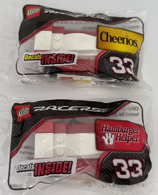 LEGO Racers-Promo Cheerios Hamburger Helper - 2 Sealed Sets - Racing Cars, FR/SH