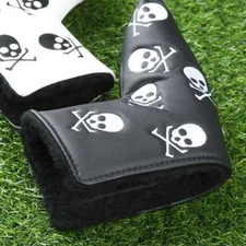 Putter Blade Golf Cover Black White Club Protector Headcover