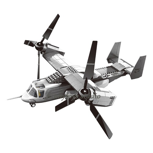605pcs Army Plane V-22 Osprey Aircraft Model Building Block Military Airplane - Picture 5 of 5