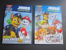 Lot Of 2 Nickelodeon Paw Patrol Jumbo Coloring Books Dream Patrol Heroes Unleash