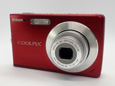 Near MINT] Nikon COOLPIX S200 Red 7.1MP 3x Zoom Compact Digital