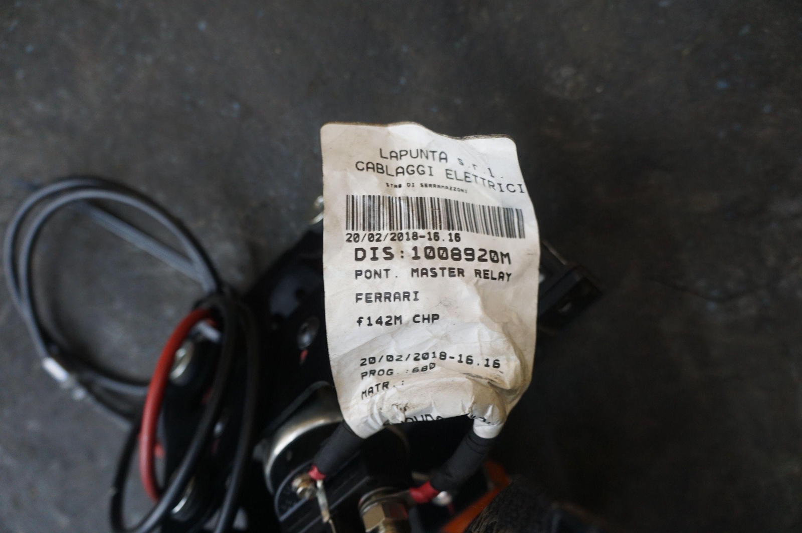 Battery Master Disconnect Relay OEM 336032 Ferrari 488 Challenge 2019