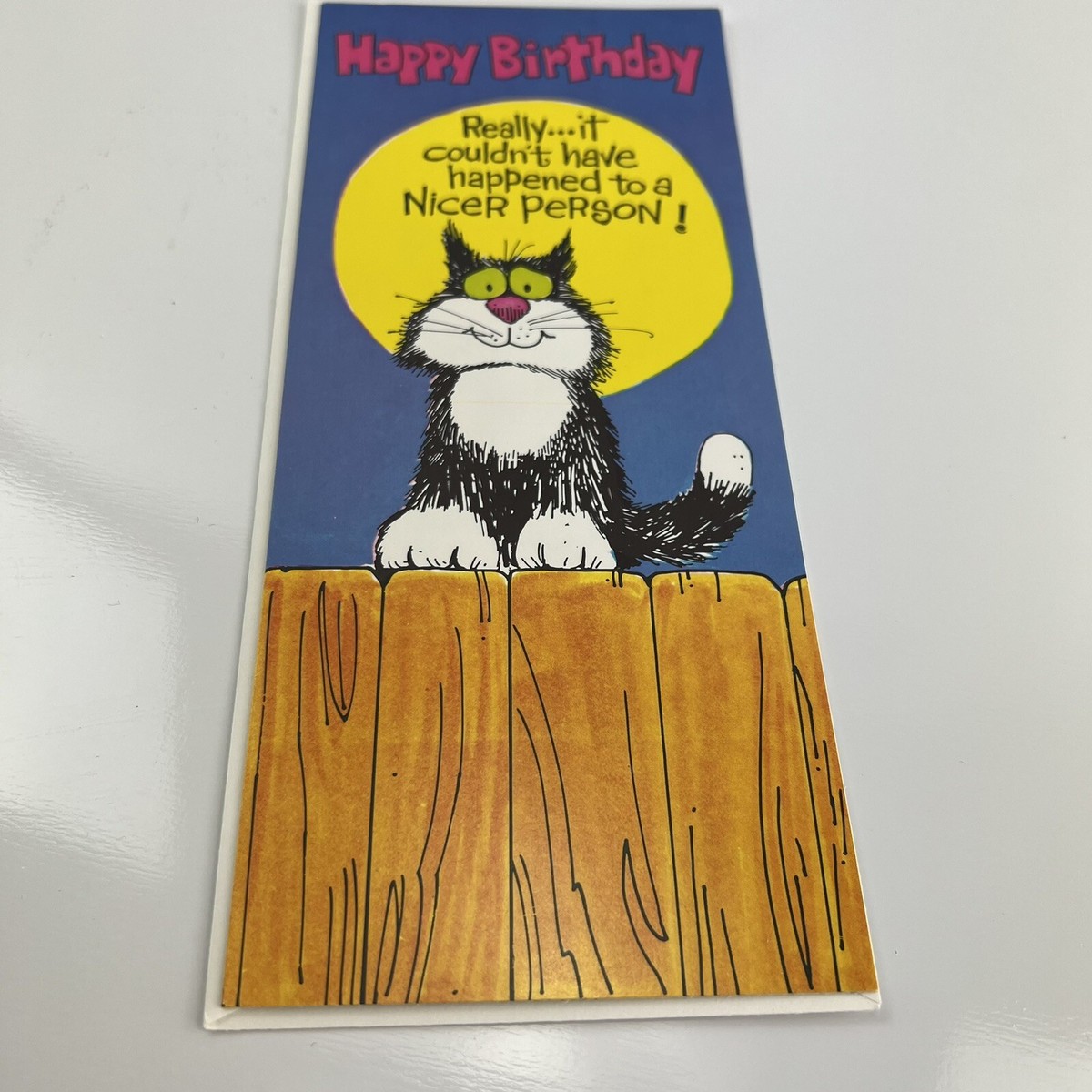 Vintage 70s 80s Birthday Card Cartoon Cat Getting Older Old Age | eBay