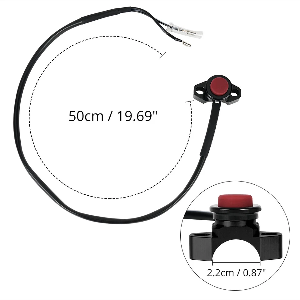 Billet Engine Kill Start Stop Switch Button For Honda Husqvarna Kawasaki KTM Foto 4 de 4
