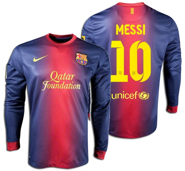 NIKE FC BARCELONA LIONEL MESSI LONG SLEEVE HOME JERSEY 2012/13 eBay