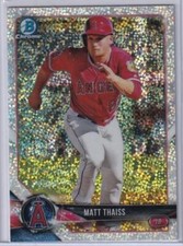 MATT THAISS 2018 BOWMAN CHROME SILVER SPARKLE SPECKLE REFRACTOR #BDC-166