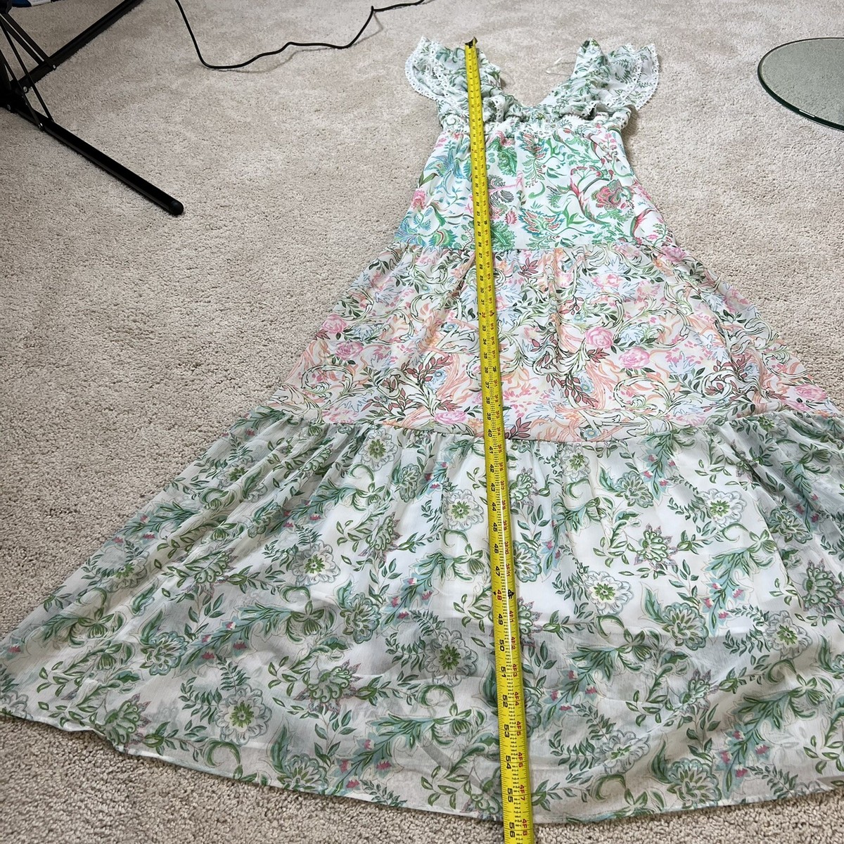 house of harlow green floral dress Emerald Floral Lilly Maxi Dress Hyacinth House Emerald Lily Floral / S main image 1